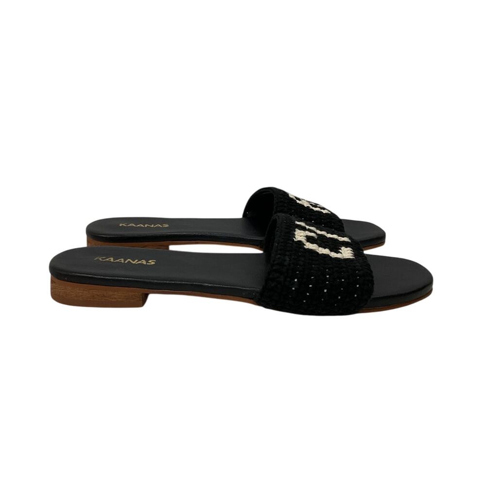 Kaanas Woven Black Serin Ciao Sandals Size 11 - Picture 2 of 5